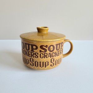 Vintage soup bowl with lid Japan.